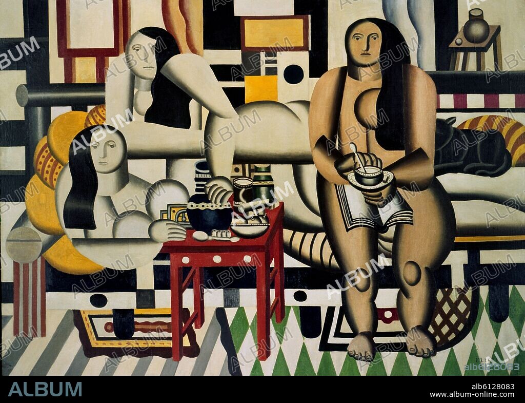 FERNAND LÉGER. 'Tres mujeres', 1921-1922, Óleo sobre lienzo, 183,5 x 251,5 cm.