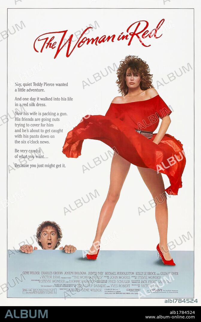 Poster of THE WOMAN IN RED, 1984, directed by GENE WILDER. Copyright ORION PICTURES.
