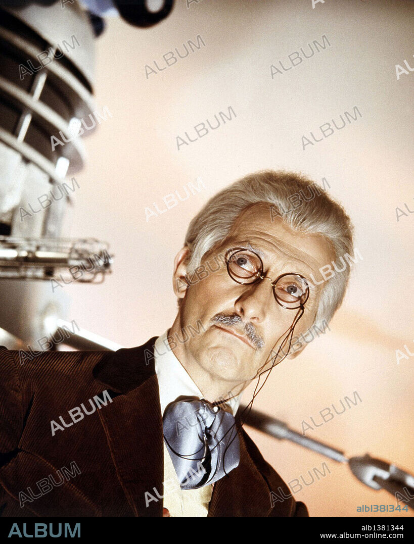 PETER CUSHING in DALEKS INVADE EARTH 2150 A. D., 1966 (DALEKS' INVASION EARTH: 2150 A. D.), directed by GORDON FLEMYNG. Copyright BRITISH LION.