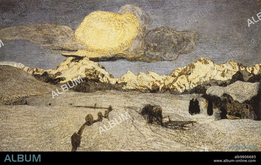 Trittico delle alpi, morte, giovanni segantini, 1898-99.