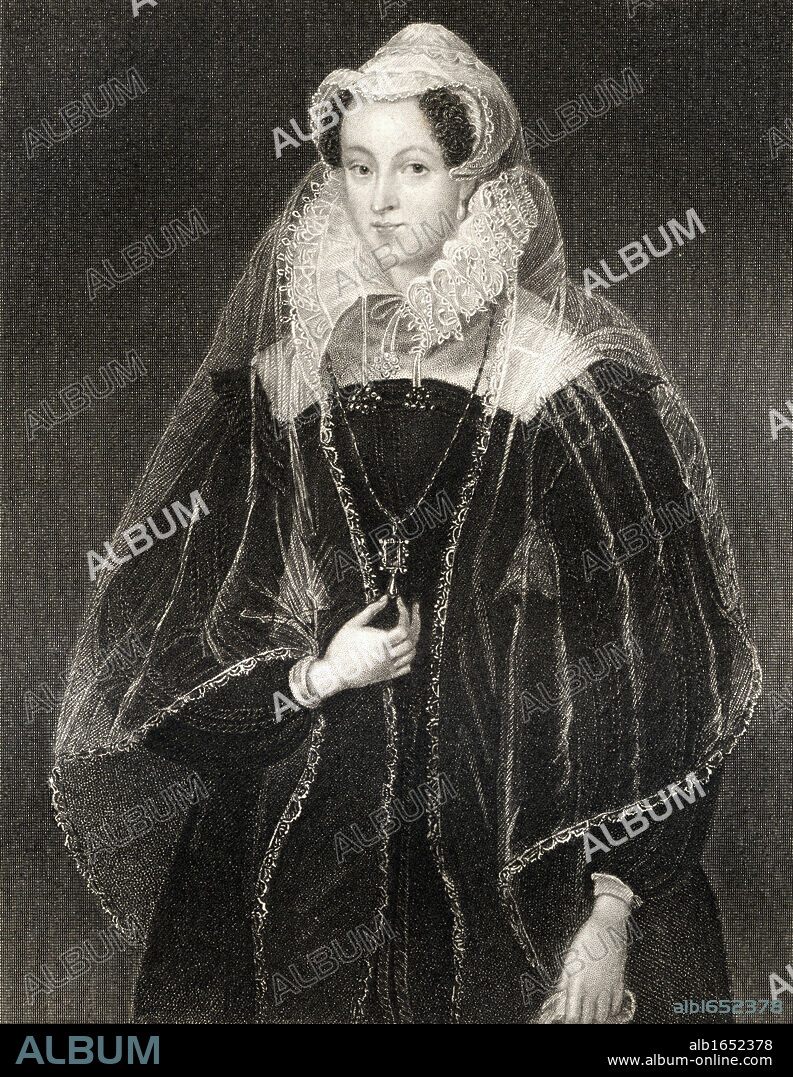 Mary Queen of Scots 1542-1587, also Mary Stuart, daughter of James V, King of Scotland. From the book 'Lodge's British Portraits' published London 1823.