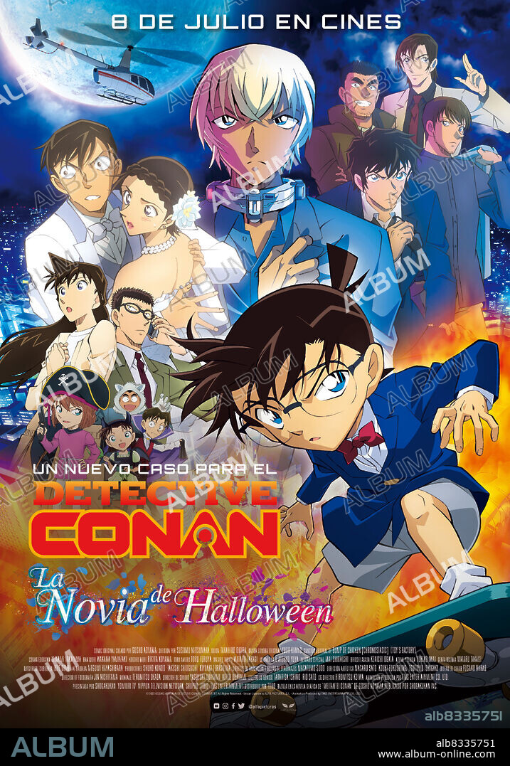 Poster of DETECTIVE CONAN: THE BRIDE OF HALLOWEEN, 2022, directed by GOSHO AOYAMA and SUSUMU MITSUNAKA. Copyright TOKYO MOVIE SHINSHA.