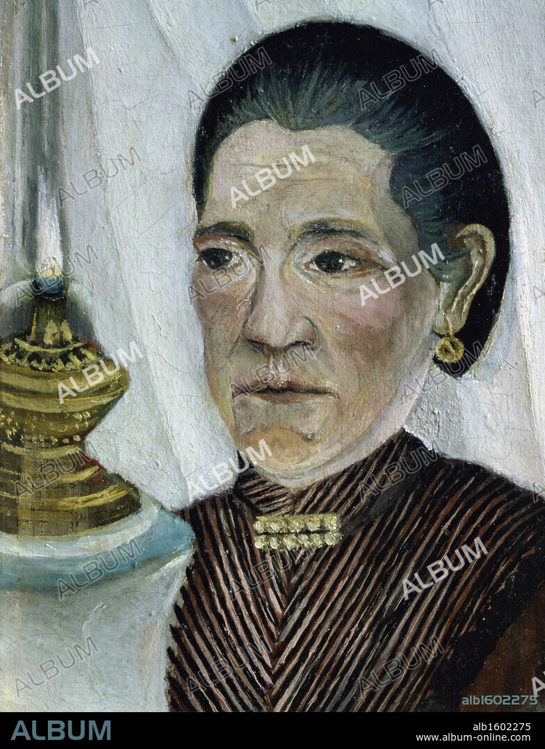 HENRI ROUSSEAU. Portrait of the Artist's Second Wife  Henri  Rousseau (1844-1910/French)   Musee Picasso, Paris.