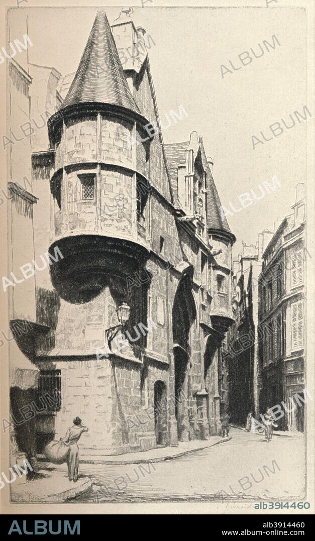 'Hotel de Sens', 1915. A palace in Paris formerly owned by the Bishops of Sens. From Paris Past and Present. [London Offices of the Studio, London, 1915].