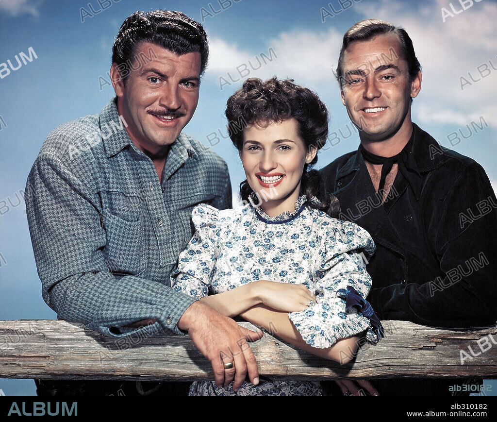ALAN LADD, BRENDA MARSHALL and ROBERT PRESTON in WHISPERING SMITH, 1948, directed by LESLIE FENTON. Copyright PARAMOUNT PICTURES.