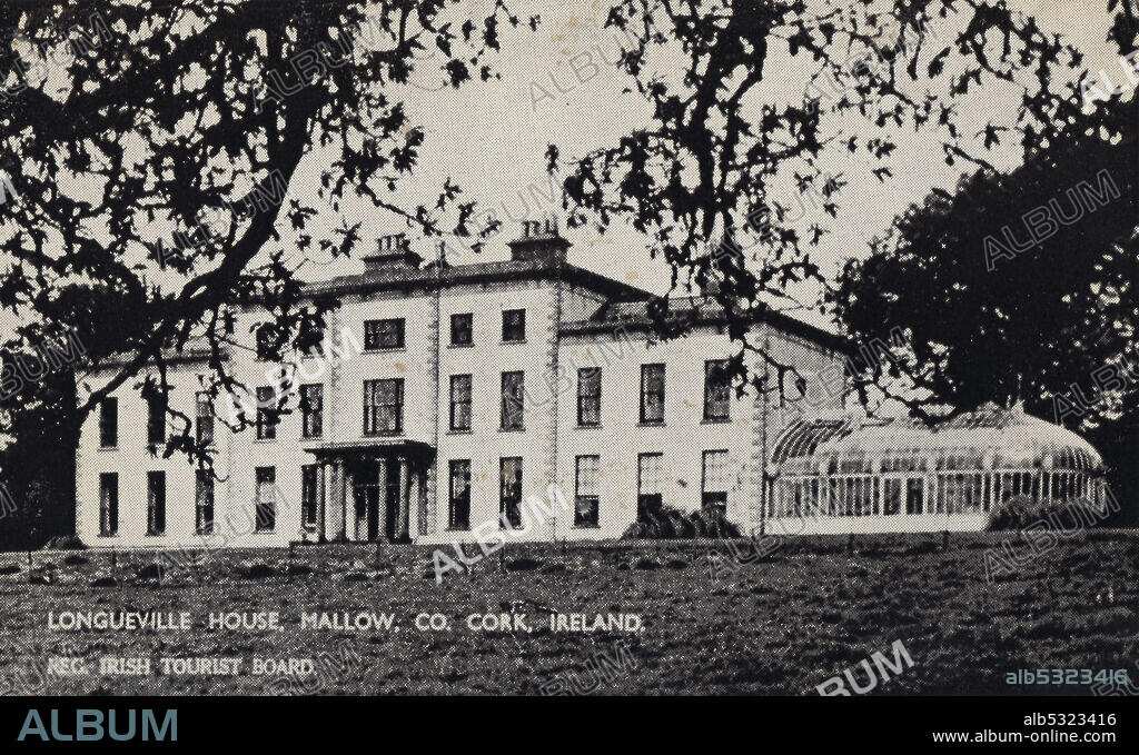 Longueville House, Mallow, County Cork, Ireland, c1950. View of Longueville House, a 300-year-old Georgian country house in the Blackwater Valley in the south west of Ireland.