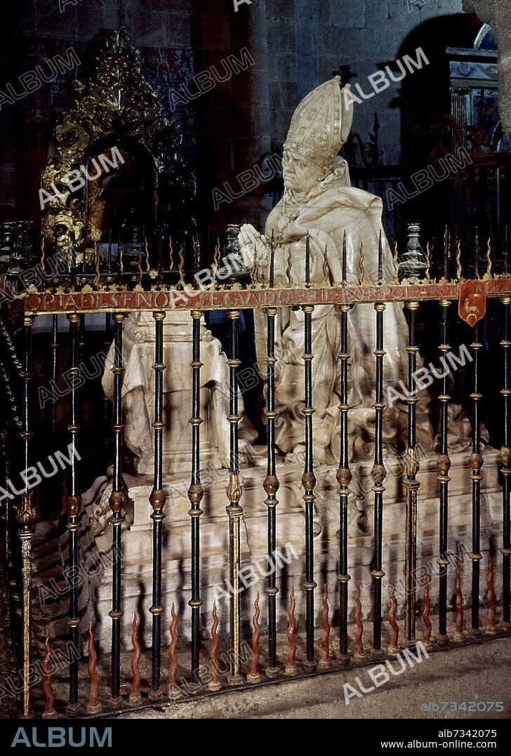 JUAN DE JUNI. SEPULCRO DE SAN SEGUNDO - SIGLO XVI - ALABASTRO.