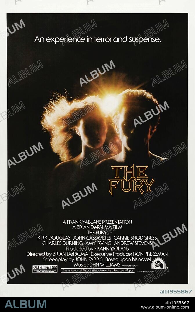 Poster de LA FURIA, 1978 (THE FURY), dirigida por BRIAN DE PALMA. Copyright 20TH CENTURY FOX.