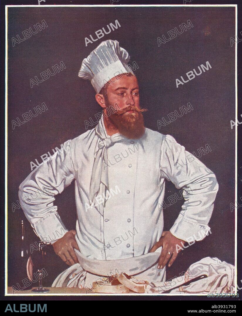 'Le Chef de l'Hôtel Chatham, Paris', c1921. Painting held at the Royal Academy of Arts, London. From The Outline of Art, edited by Sir William Orpen, K.B.E. R.A. R.I.. [George Newnes Limited, London, c1924].
