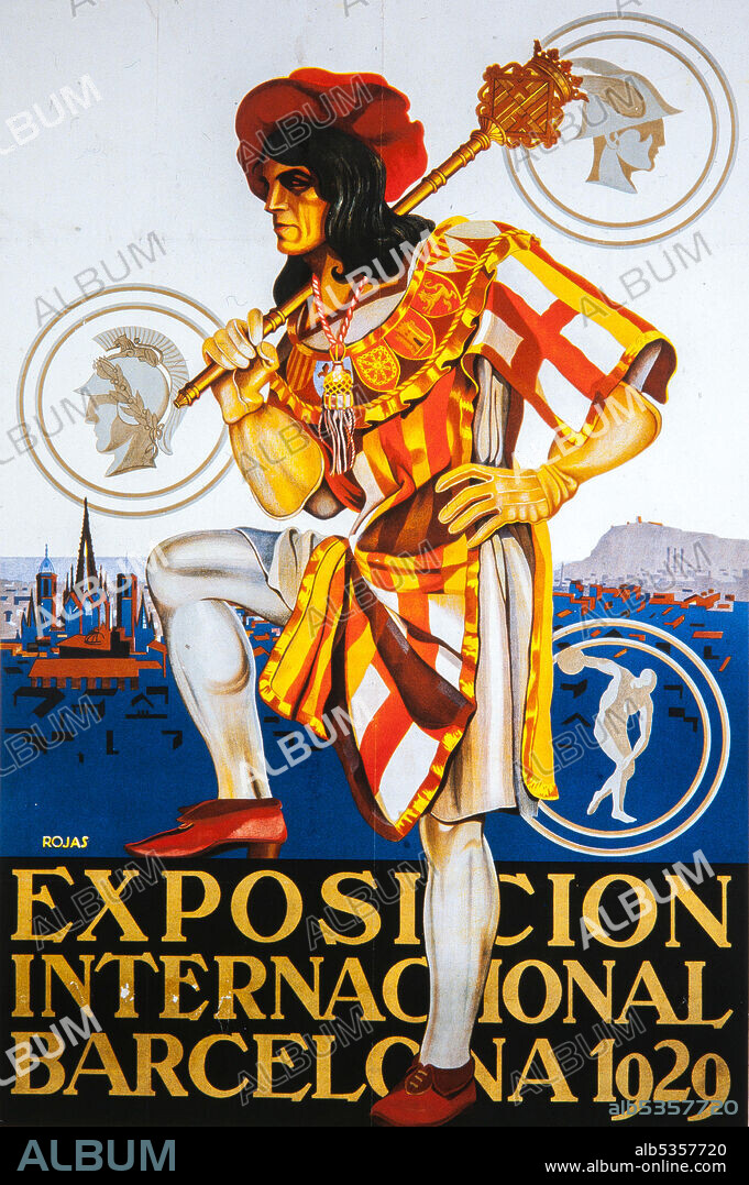 ROJAS. Cartel Modernista. Exposición Universal. Barcelona, 1929. Museo de Historia de Barcelona (MUHBA).