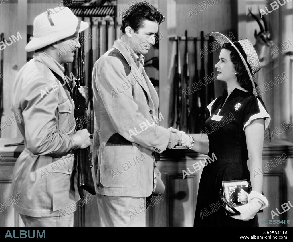 GREGORY PECK, JOAN BENNETT y ROBERT PRESTON en PASIÓN EN LA SELVA, 1947 (THE MACOMBER AFFAIR), dirigida por ZOLTAN KORDA. Copyright UNITED ARTISTS.
