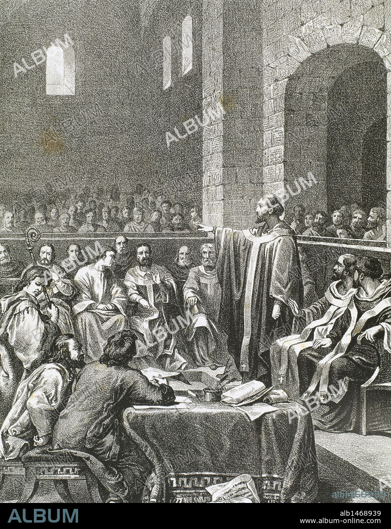 'CONCILIO DE ILIBERRES, ILIBERIS o ILLIBERRI. Concilio del episcopado hispánico celebrado en el año 306, en esta antigua población hispánica próxima a Granada. Andalucia. España. S. IV.