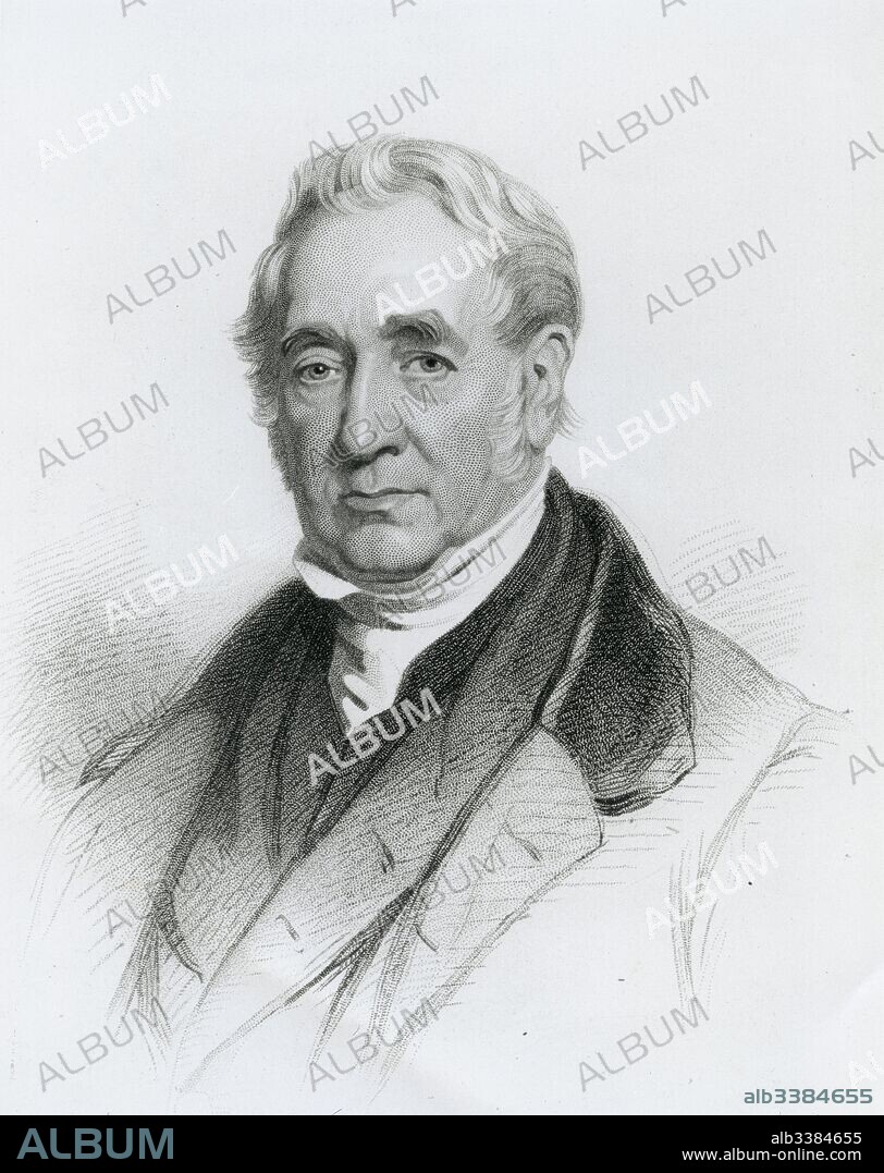 George Stephenson (1781-1848), engraving after an oil painting.