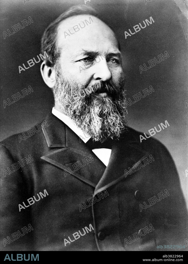 James Abram Garfield (November 19, 1831 - September 19, 1881) was the 20th President of the US. He worked at many jobs to finance his education at Williams College, where he graduated in 1856. In 1860 was admitted to practice law while serving as an Ohio State Senator (1859-61). He opposed Confederate secession and served as a Major General in the Union Army. He was first elected to Congress in 1862 and served nine consecutive terms. His accomplishments as President included a controversial resurgence of Presidential authority above Senatorial courtesy in executive appointments, energizing US naval power, and purging corruption in the Post Office. He appointed several African-Americans to prominent federal positions. He advocated a bi-metal monetary system, agricultural technology, an educated electorate, civil rights for African-Americans, and proposed substantial civil service reform. His presidency lasted just 200 days, from March 4, 1881, until his death on September 19, 1881, as a result of being shot by assassin Charles J. Guiteau on July 2, 1881. Garfield suffered a massive heart attack and a ruptured splenic artery aneurysm, following blood poisoning and bronchial pneumonia. He was 49 years old.