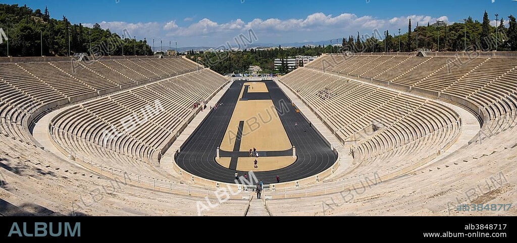 Panathinaiko Stadium, Panathinaikos, birthplace of the Olympic Games, Athens, Greece, Europe.