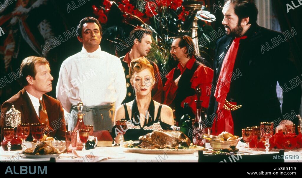 HELEN MIRREN, MICHAEL GAMBON and RICHARD BOHRINGER in COOK, THE THIEF, HIS WIFE AND HER LOVER, THE, 1989, directed by PETER GREENAWAY. Copyright Allarts.