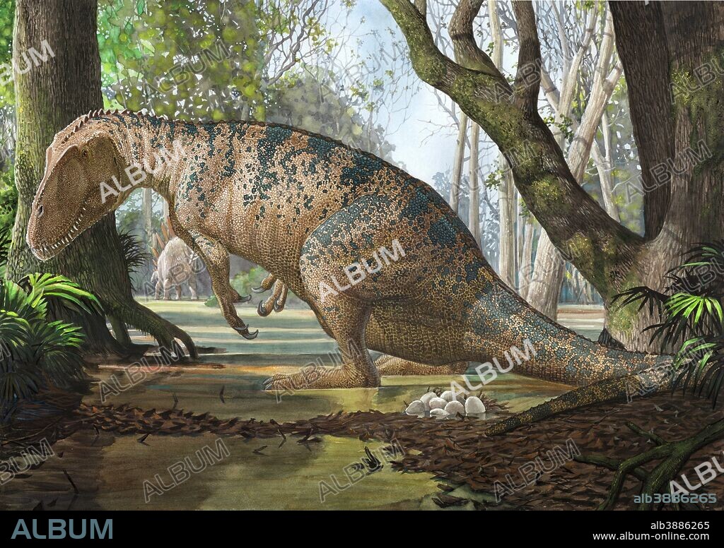 An Edmarka rex dinosaur finds out that his nest has died due to flooding of the Jurassic forest.