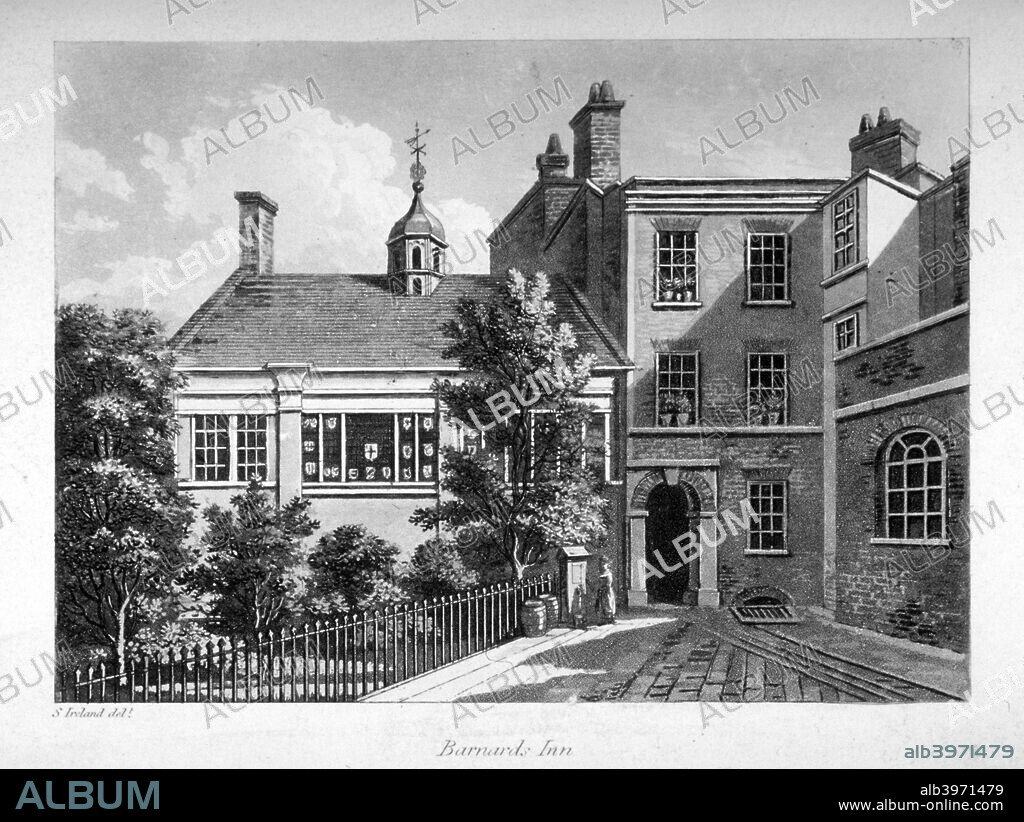 Barnard's Inn , City of London, 1800.