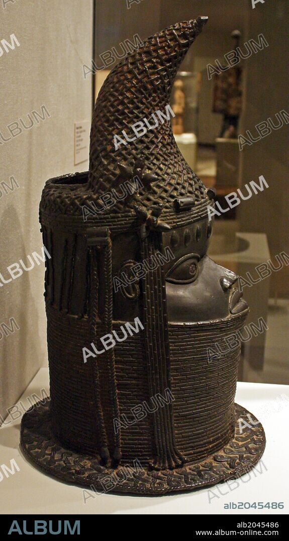 Head of Iyoba. Nigeria, Kingdom of Benin, Edo peoples 18th-19th century. Brass, Iron.