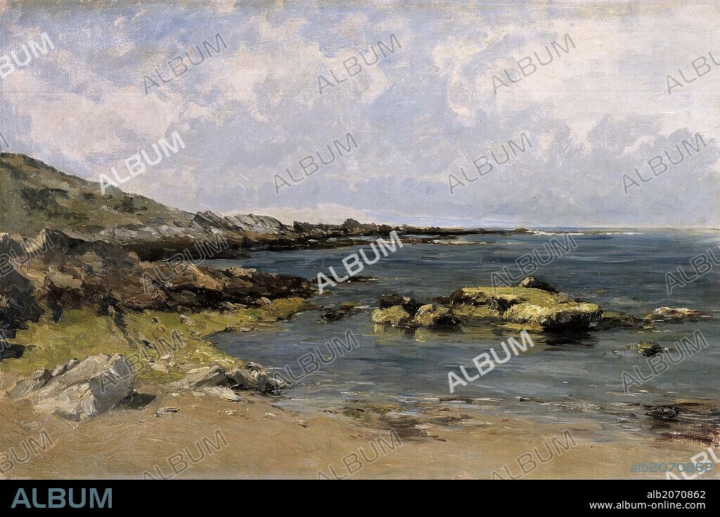 Carlos de Haes / 'Low Tide (Guethary)', ca.  1881, Spanish School, Canvas, 39 cm x 59,2 cm, P04051.