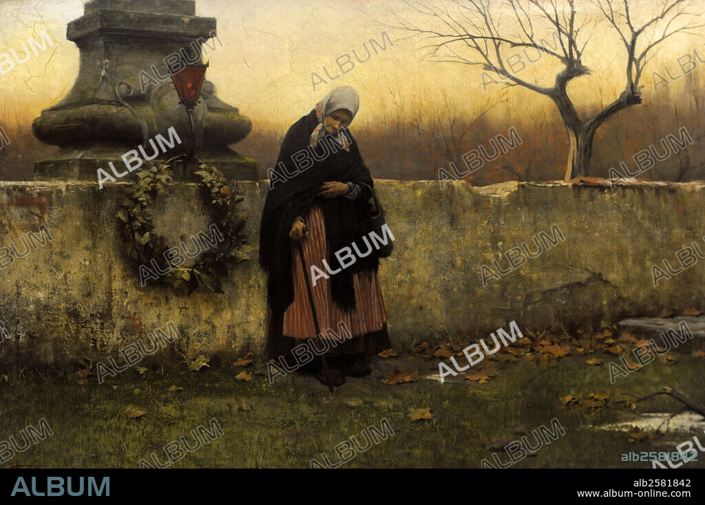 Jakub Schikaneder (1855-1924). Czech painter. All Souls Day, 1888. National Gallery. Prague. Czech Republic.