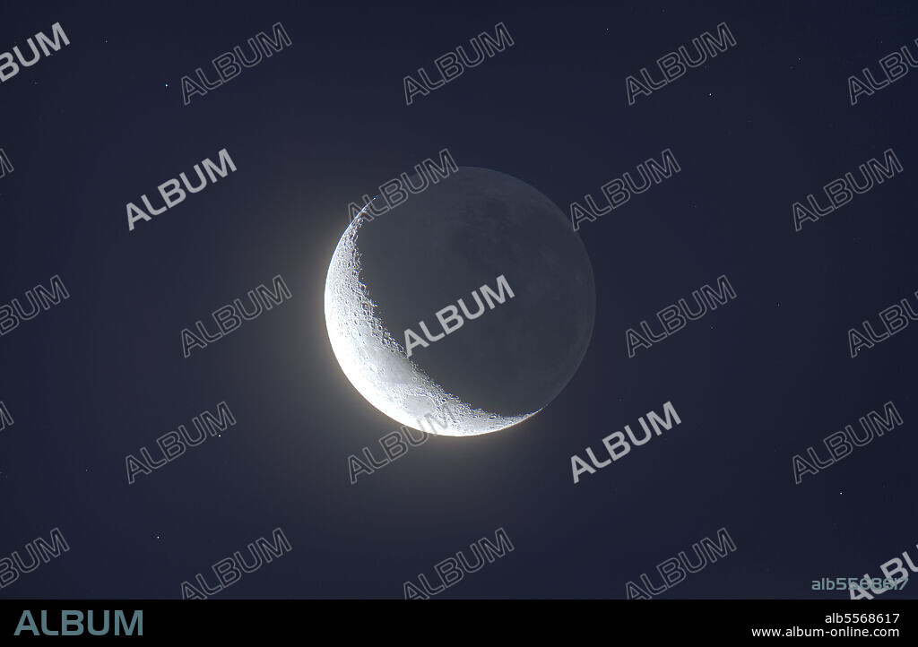 December 17, 2012 - Waxing crescent moon with Earthshine.