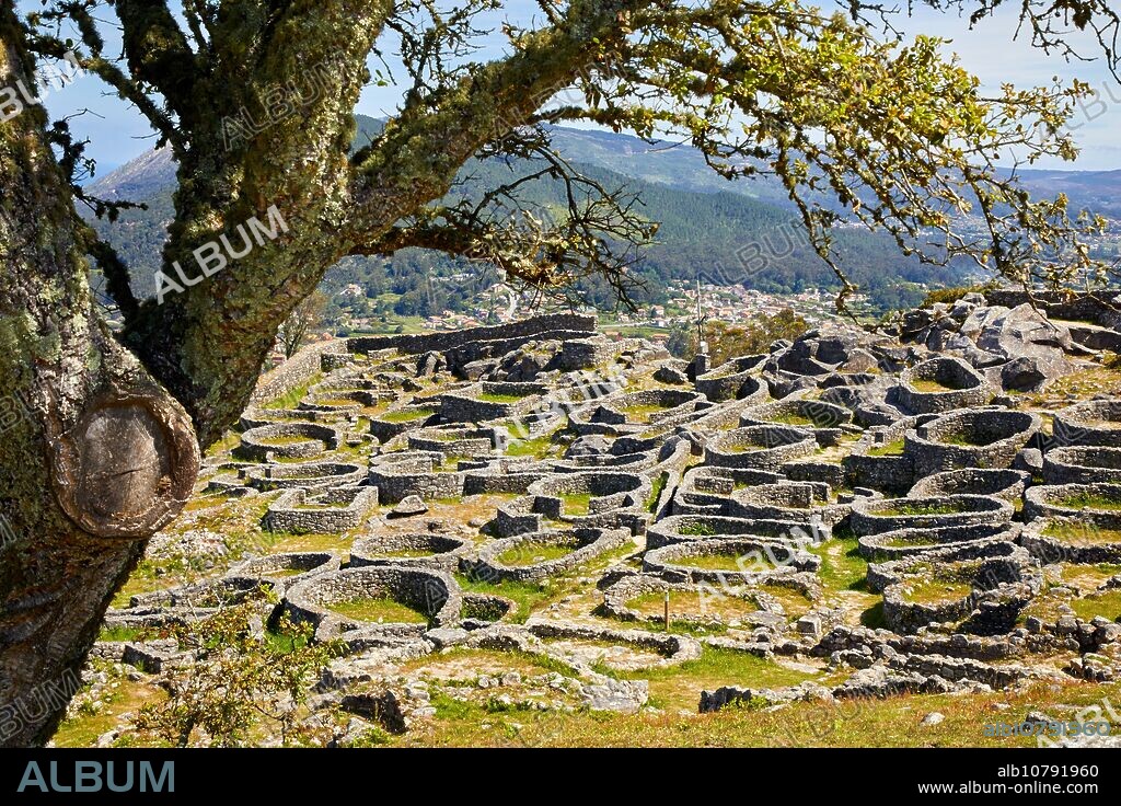 Celtic village, Santa Tecla mountain, Castro of Santa Trega, A Guarda, Pontevedra, Galicia, Spain.