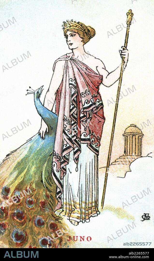 APEL·LES MESTRES OñóS. Mitología. Juno, hija de Saturno. Diosa del matrimonio y reina de los dioses. Años 1920.