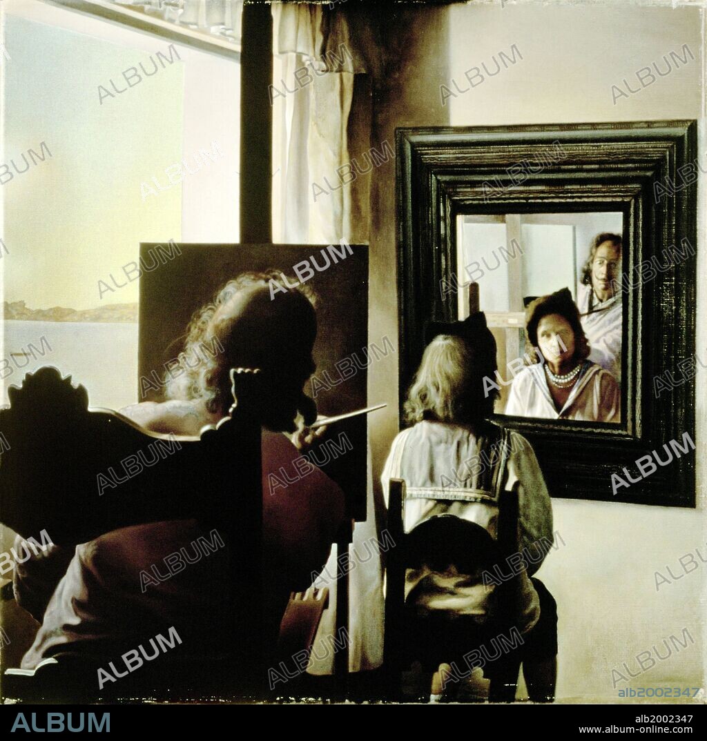 SALVADOR DALÍ. Salvador Dalí, 'Dalí Seen from the Back Painting Gala from the Back Eternalized by Six Virtual Corneas Provisionally Reflected by Six Real Mirrors', 1972-1973, Oil on canvas, 60.5 × 60.5 cm.