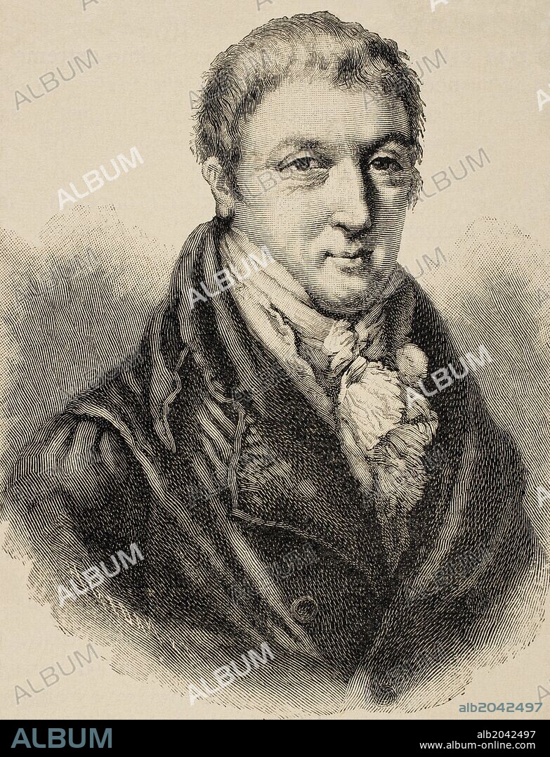 Karl Ludwig von Haller (1768 -1854). Was a Swiss jurist. Engraving by H. Gedam. Universal History, 1885.