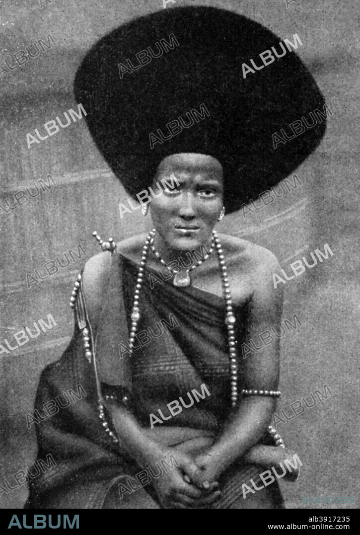 A woman of the Beja Nile or Baggara people, Ethiopia, Africa, 1922. From Peoples of All Nations, Their Life Today and the Story of Their Past, volume I: Abyssinia to the British Empire, edited by JA Hammerton and published by the Educational Book Company (London, 1922).