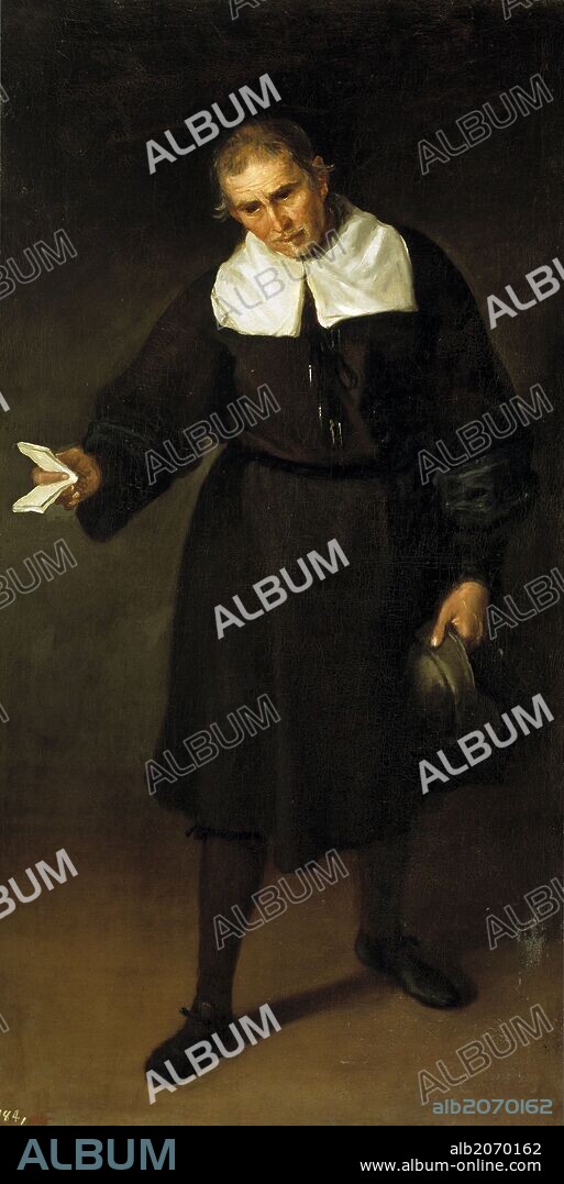 JUAN CARREÑO DE MIRANDA. Juan Carreño de Miranda / 'El bufón Francisco Bazán', Hacia 1684, Escuela Española, Óleo sobre Lienzo, 200 cm x 101 cm, P00647.