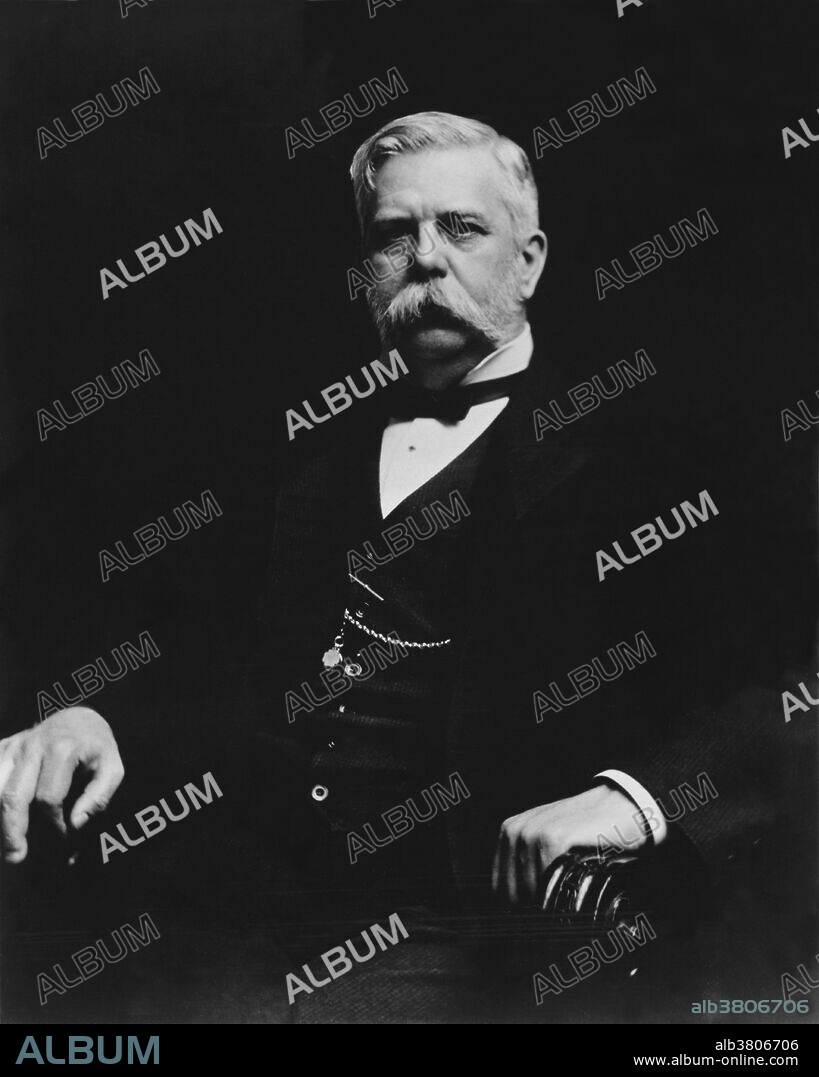 George Westinghouse, Jr. (October 6, 1846 - March 12, 1914) was an American entrepreneur and engineer who invented the railway air brake and was a pioneer of the electrical industry. Westinghouse was one of Edison's main rivals in the early implementation of the American electricity system. Westinghouse's system ultimately prevailed over Edison's insistence on direct current. In 1893, the Westinghouse company was awarded the contract to set up an AC network to power the World's Columbian Exposition in Chicago, giving the company and the technology widespread positive publicity. He also received a contract to set up the first long-range power network, with AC generators at Niagara Falls producing electricity for distribution in Buffalo, New York, 25 miles away. He also developed steam turbines for maritime propulsion. He remained productive and inventive almost all his life. With the introduction of the automobile after the turn of the century, he went back to earlier inventions and devised a compressed air shock absorber for automobile suspensions. He died in 1914, at age 67. As a Civil War veteran, he was buried in Arlington National Cemetery.