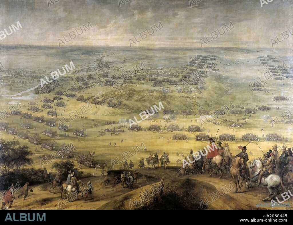 PIETER SNAYERS. Peter Snayers / 'The Siege of Bois-le-Duc', Flemish School, Oil on canvas, 184 cm x 263 cm, P01741.