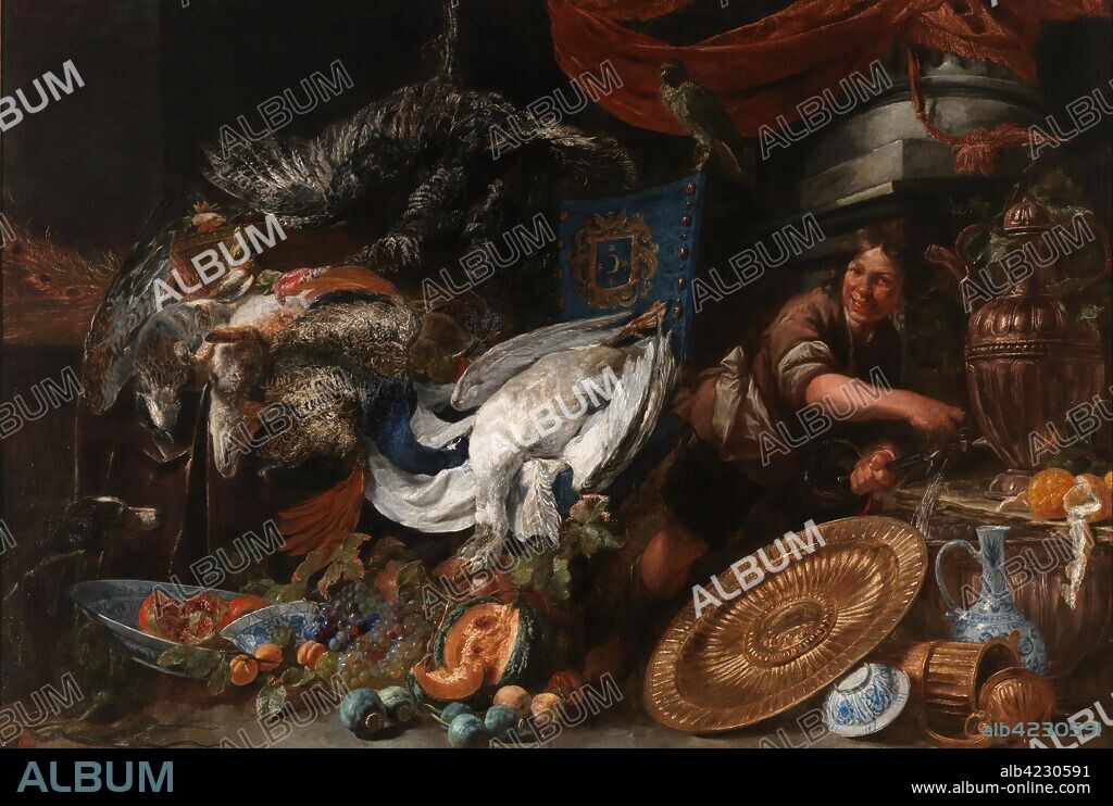 PIETER BOEL. Peeter Boel / 'A Larder'. XVII century. Oil on canvas.