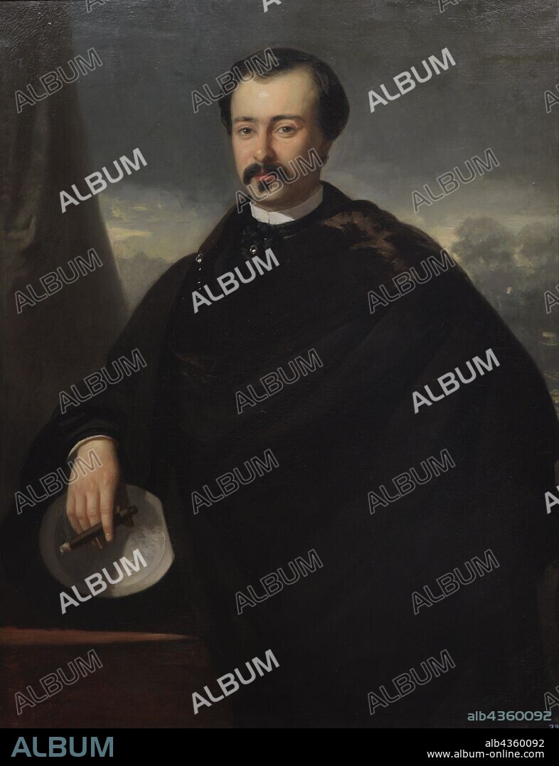 Dionisio Fierros (1827-1894). Pintor español. Retrato de Don Juan Nepomuceno Jaspe Montoto, 1857. Museo de Bellas Artes. La Coruña. Galicia. España.