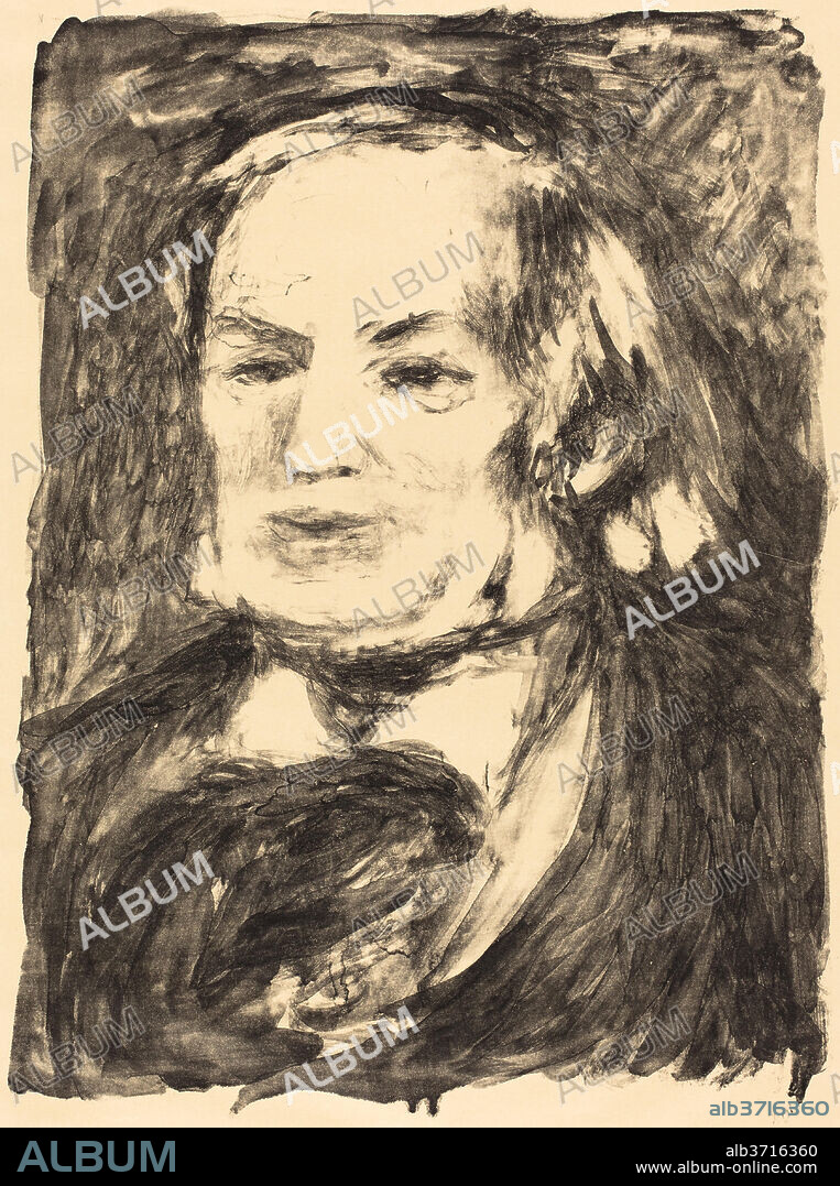 AUGUSTE RENOIR. Richard Wagner. Dated: c. 1900. Medium: lithograph on japan paper.