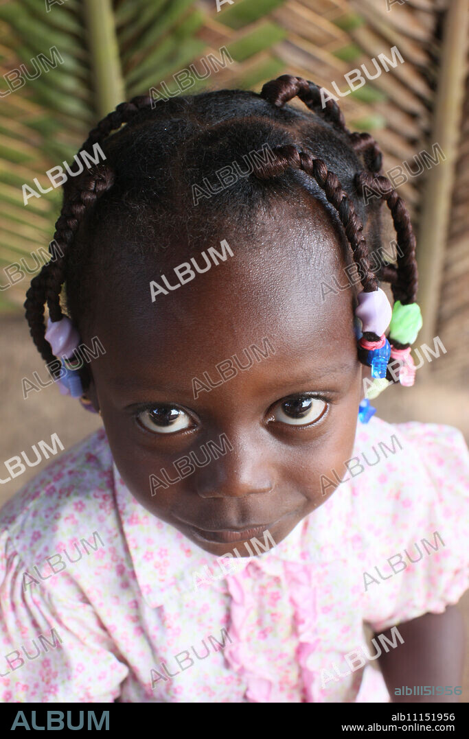 African girl, Lome, Togo, West Africa, Africa.