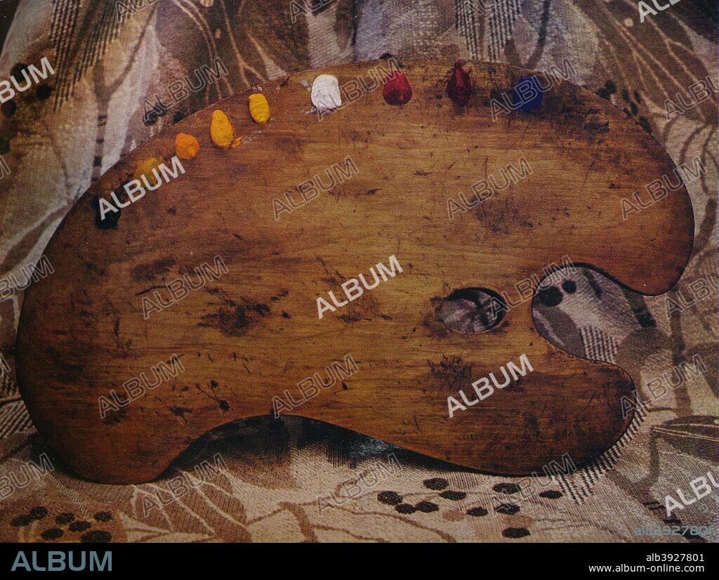 The Palette of Philip Alexius de László, 1934. From The Studio Volume 107. [The Offices of the Studio Ltd., London, 1934].