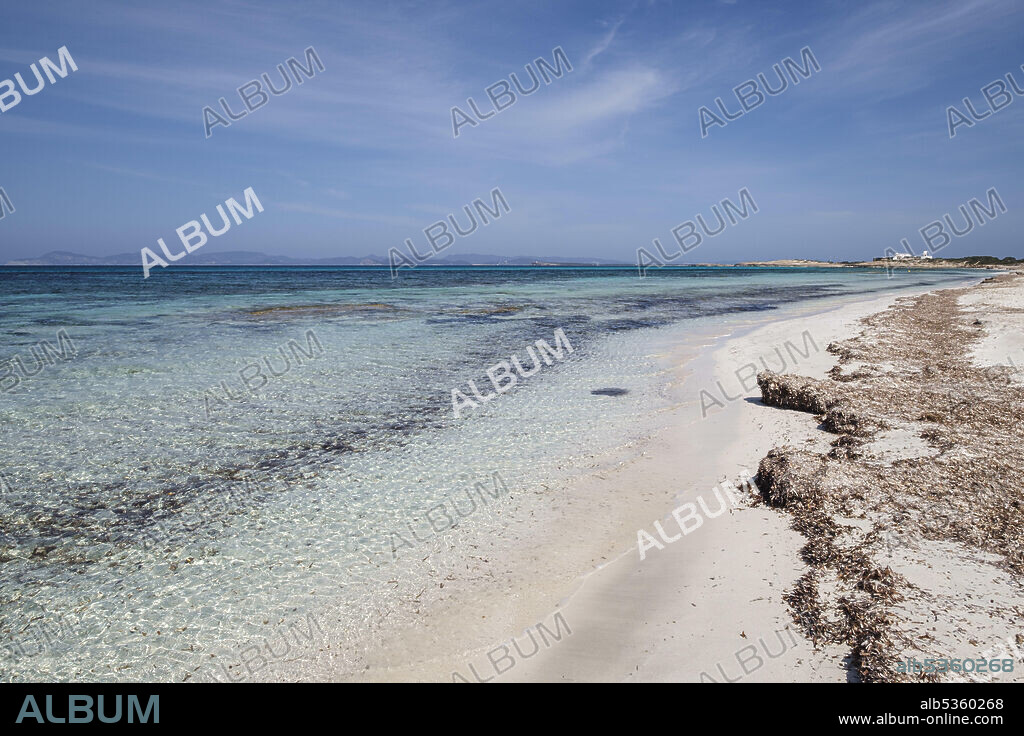 Es Cavall den Borras beachs, Formentera, Pitiusas Islands, Balearic Community, Spain.