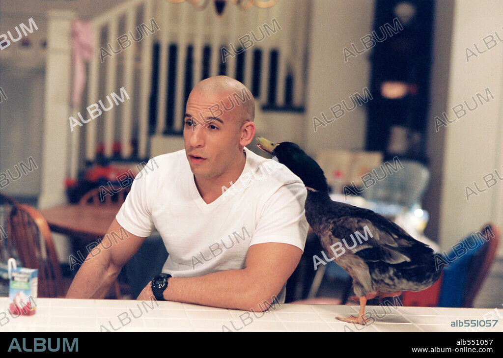VIN DIESEL in THE PACIFIER, 2005, directed by ADAM SHANKMAN. Copyright DISNEY ENTERPRISES / HAYES, KERRY.