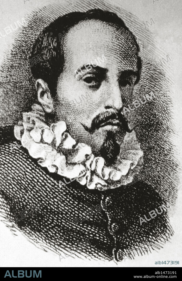 JUAN RUIZ DE ALARCON Y MENDOZA (1581-1639). Dramaturgo español. Grabado.