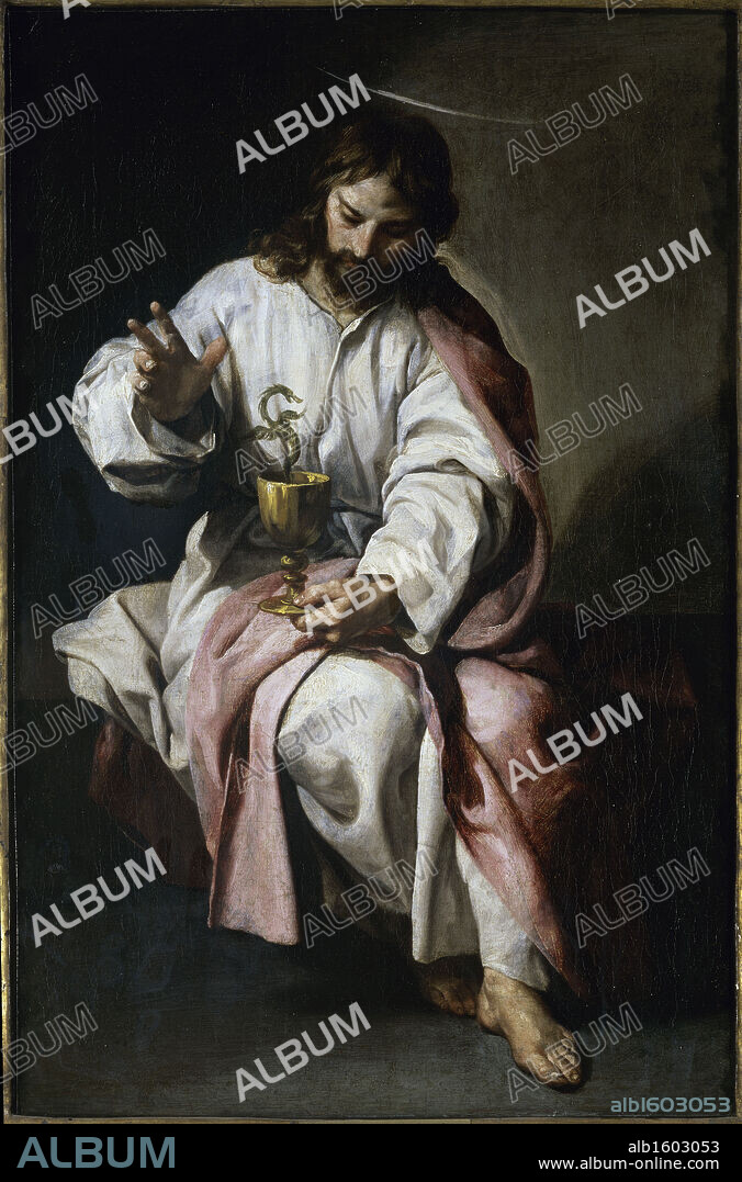 ALONZO CANO. St. John the Evangelist with the Poisoned Cup   17th C.   Alonso Cano (1601-1667/Spanish)   Musee du Louvre, Paris.