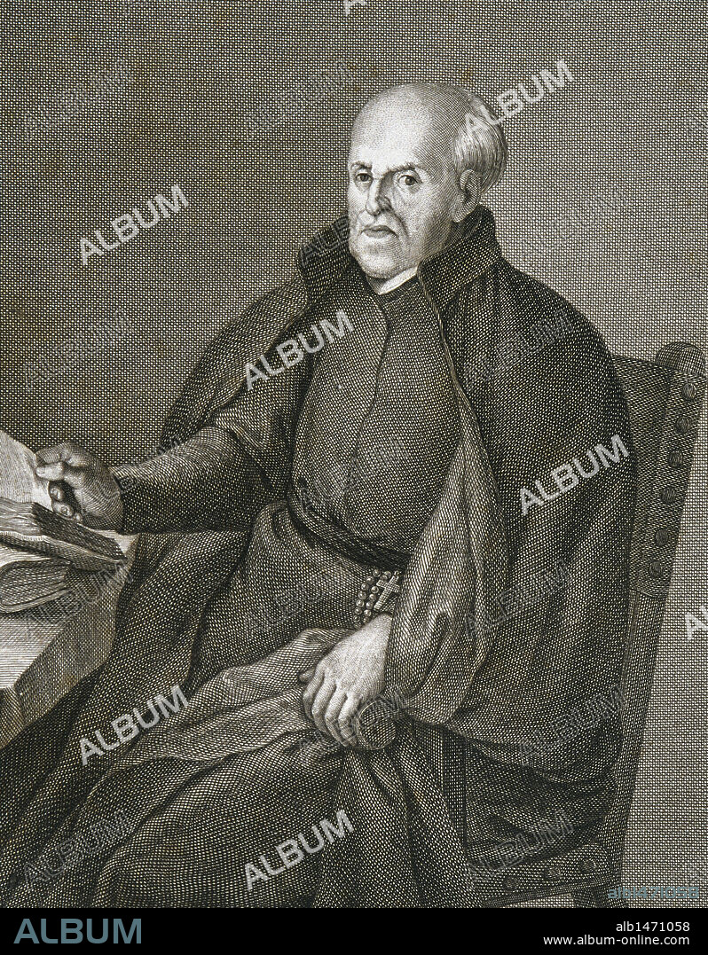 Juan de Mariana, also known as Father Mariana (1536-1624.) Spanish Jesuit priest, historian, member of the Monarchomachs. Engraving.