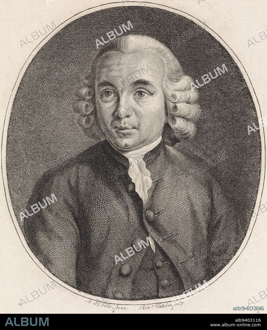 Portrait of the Dutch mathematician and physicist Jean Henri van Swinden. Portrait of Jean Henri van Swinden, print maker: Reinier Vinkeles (I), (mentioned on object), after: Adriaan de Lelie, (mentioned on object), publisher: Cornelis Sebille Roos (uitgever), (mentioned on object), Amsterdam, 1803, paper, etching, engraving, h 223 mm × w 142 mm.