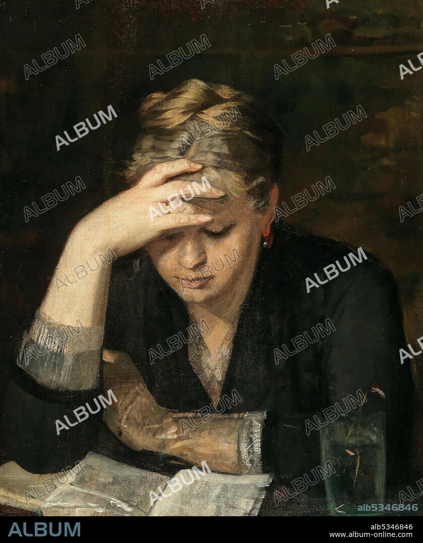 BASHKIRTSEVA (BASHKIRTSEFF), MARIA (MARIE) KONSTANTINOVNA. The reader (Portrait of Dina Babanina, a cousin of the artist).