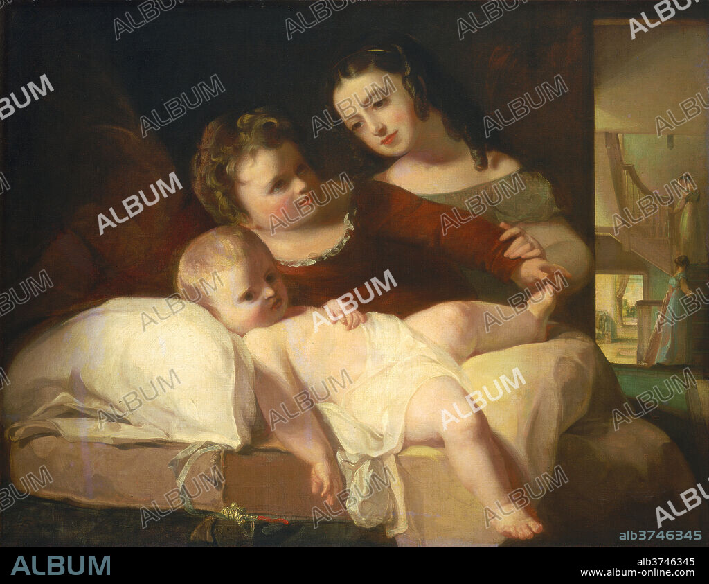 THOMAS SULLY. The David Children. Dated: 1826. Dimensions: overall: 87 x 112.4 cm (34 1/4 x 44 1/4 in.)  framed: 107 x 132.4 x 7.6 cm (42 1/8 x 52 1/8 x 3 in.). Medium: oil on canvas.