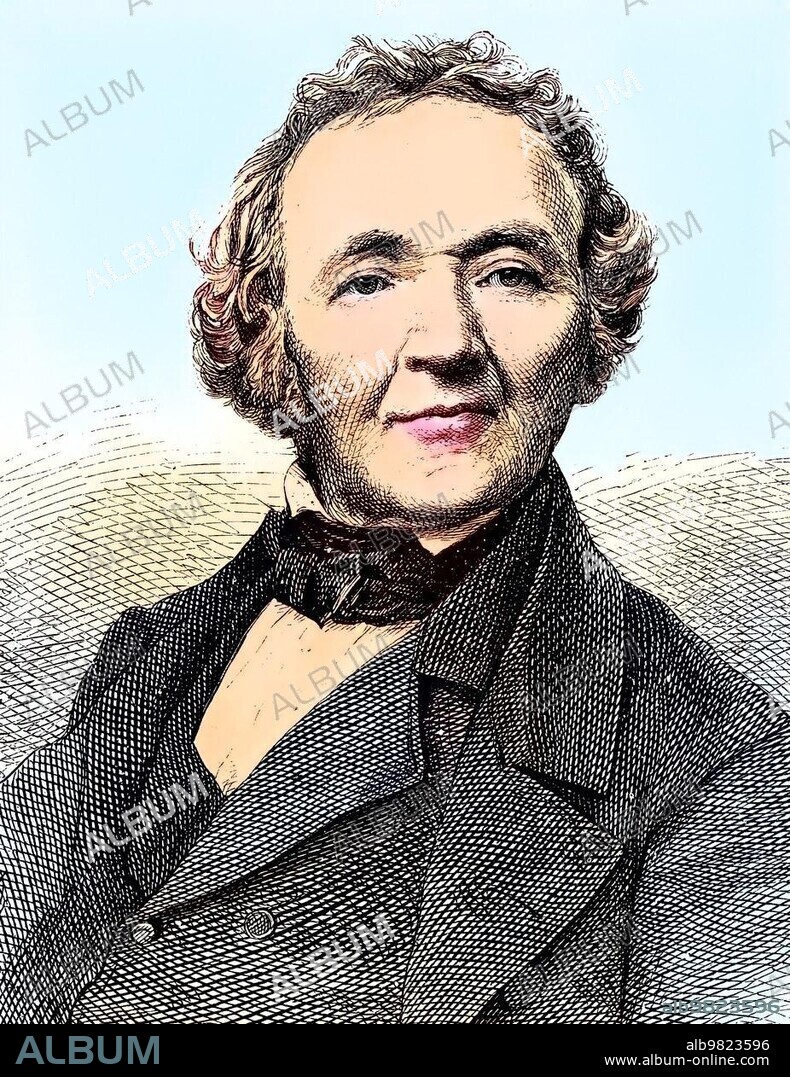 Franz Leopold Ranke, from 1865 von Ranke, 1795-1886, a German historian, historiographer of the Prussian state, university lecturer and Royal Prussian Privy Councillor, historical engraving, ca. 1869, Historical, digitally restored reproduction from a 19th century original, coloured, exact date unknown