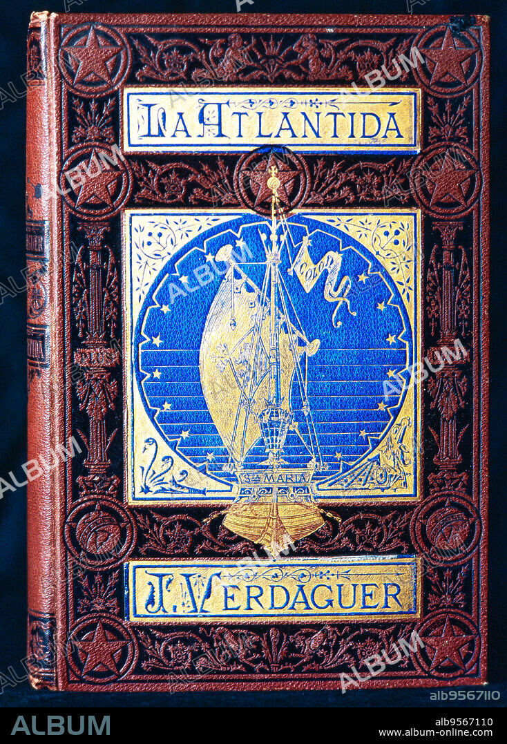 Portada de 'La Atlantida' de Jacint Verdaguer, 1878. Museu d'Història de Catalunya.