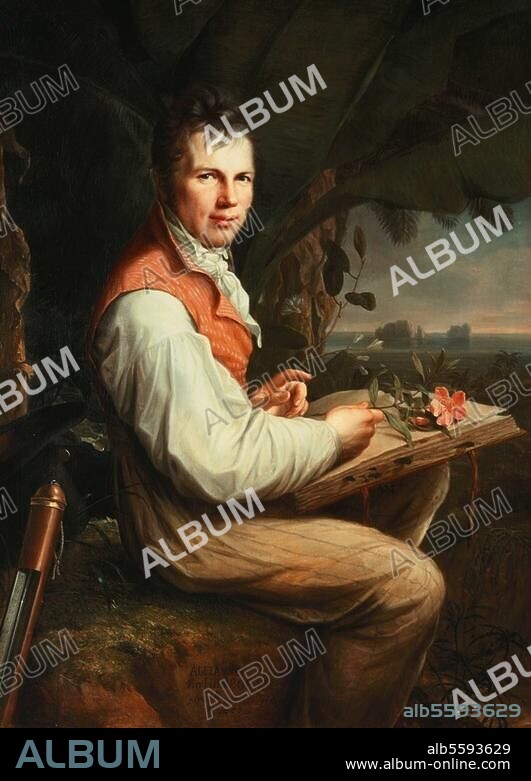 FRIEDRICH GEORG WEITSCH. Humboldt, Alexander Baron Natural scientist and geographer, Berlin 14.9.1769 - 6.5.1859. "Portrait of Alexander von Humboldt". Painting, 1806, by Georg Friedrich Weitsch (1758-1828). Oil on canvas, 126 × 92.5cm. Berlin, SMB, Alte Nationalgalerie.